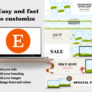 etsy banner mockup etsy banner template customizable etsy etsy template banner etsy profile mockup etsy cover template etsy banner canva shop cover photo diy banner template etsy shop branding Shop header design Etsy shop graphics etsy cover mockup