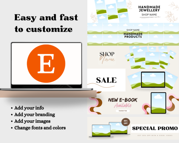 etsy banner mockup etsy banner template customizable etsy etsy template banner etsy profile mockup etsy cover template etsy banner canva shop cover photo diy banner template etsy shop branding Shop header design Etsy shop graphics etsy cover mockup