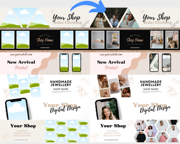 "etsy banner mockup etsy banner template customizable etsy etsy template banner etsy profile mockup etsy cover template etsy banner canva shop cover photo diy banner template etsy shop branding Shop header design Etsy shop graphics etsy cover mockup
