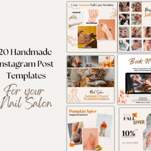 fall autumn canva nail salon template nail tech nail instagram post instagram story fall autumn nail art template Manicure templates graphics nail salons Beauty templates Nail salon branding Nail salon templates Nail salon instagram template nail art editable instagram fall autumn instagram stickers
