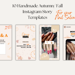 fall autumn canva nail salon template nail tech nail instagram post instagram story fall autumn nail art template Manicure templates graphics nail salons Beauty templates Nail salon branding Nail salon templates Nail salon instagram template nail art editable instagram fall autumn instagram stickers