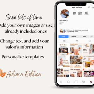 fall autumn canva nail salon template nail tech nail instagram post instagram story fall autumn nail art template Manicure templates graphics nail salons Beauty templates Nail salon branding Nail salon templates Nail salon instagram template nail art editable instagram fall autumn instagram stickers