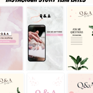 FREE Q&A INSTAGRAM STORY TEMPLATES, 10 Q&A templates editable Canva