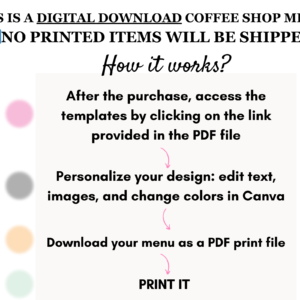 Coffee Menu Template, Coffee Shop Menu Template, Cafe Menu, Price List, Coffeehouse, Digital Instant Download, Canva Editable Menu | Modern Business - Image 9