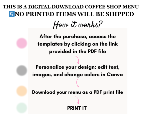 Coffee Menu Template, Coffee Shop Menu Template, Cafe Menu, Price List, Coffeehouse, Digital Instant Download, Canva Editable Menu | Modern Business - Image 9