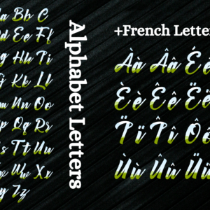 Canva Script Alphabet Frames, Handwritten Alphabet, French - Image 7