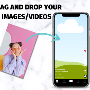 TikTok Mockup Templates | Tiktok Profile iPhone | Editable Tiktok Account Template Mockup | Social media Marketing Manager Planner
