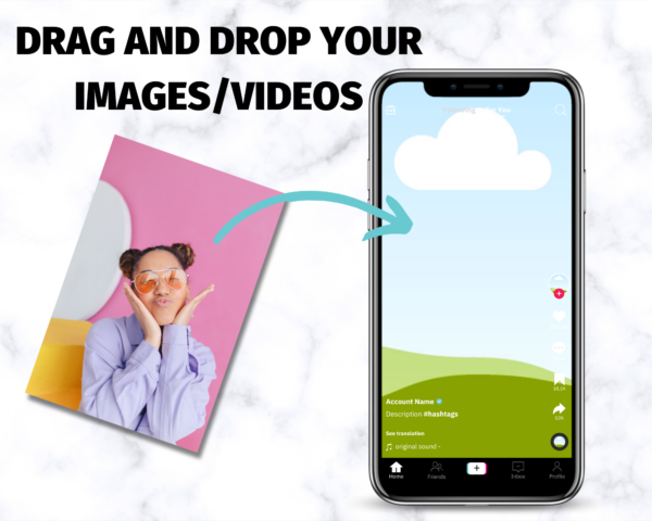 TikTok Mockup Templates | Tiktok Profile iPhone | Editable Tiktok Account Template Mockup | Social media Marketing Manager Planner