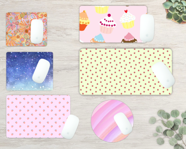 Mouse Pad Mockups Canva Template, Desktop Mat Canva Frame, Mousepad Sublimation, Custom Desk Mat, Customized Blank Mouse Pad, Large, Round - Image 4