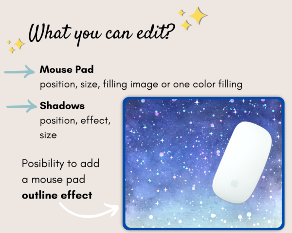 Mouse Pad Mockups Canva Template, Desktop Mat Canva Frame, Mousepad Sublimation, Custom Desk Mat, Customized Blank Mouse Pad, Large, Round - Image 10