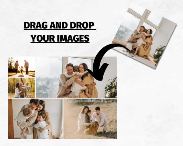 Picture Collage Templates Canva, 20 Editable Image Collage Frames Photo Collage, Grid, Instant Download drag & drop, 10x8 and 8x10 - Image 5