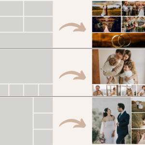 Picture Collage Templates Canva, 20 Editable Image Collage Frames Photo Collage, Grid, Instant Download drag & drop, 10x8 and 8x10 - Image 6