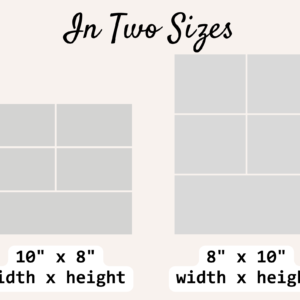 Picture Collage Templates Canva, 20 Editable Image Collage Frames Photo Collage, Grid, Instant Download drag & drop, 10x8 and 8x10 - Image 4