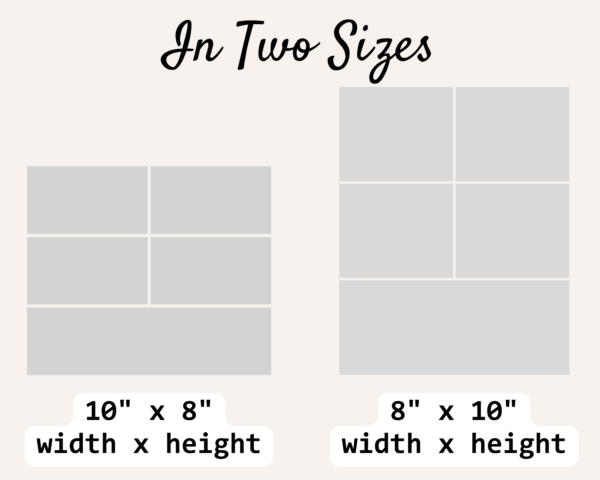 Picture Collage Templates Canva, 20 Editable Image Collage Frames Photo Collage, Grid, Instant Download drag & drop, 10x8 and 8x10 - Image 4