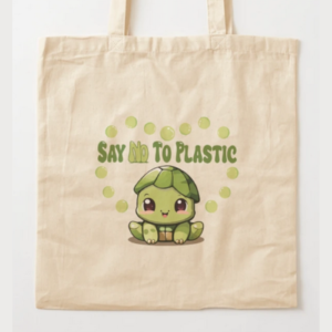 Tote Bag Say NO To Plastic say goodbye to single-use plastics and embrace sustainable living with our "Say NO To Plastic" Tote Bag. Carry your belongings in style while advocating for a cleaner, more eco-conscious world! PlasticFree World, Cute Turtle, Cute Animal, Ecology, Earth, Sustainable Tote Bags