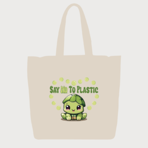 Tote Bag Say NO To Plastic say goodbye to single-use plastics and embrace sustainable living with our "Say NO To Plastic" Tote Bag. Carry your belongings in style while advocating for a cleaner, more eco-conscious world! PlasticFree World, Cute Turtle, Cute Animal, Ecology, Earth, Sustainable Tote Bags