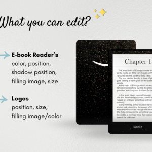 Kindle Mockup Canva, E-book Reader Template, Kindle Book Mockup, Kindle Reader Design, Kdp mock up template, digital book, Canva, Ebook Branding - Image 8
