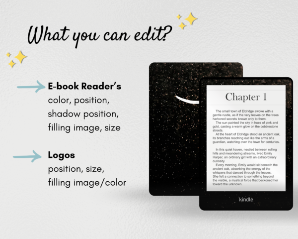 Kindle Mockup Canva, E-book Reader Template, Kindle Book Mockup, Kindle Reader Design, Kdp mock up template, digital book, Canva, Ebook Branding - Image 8