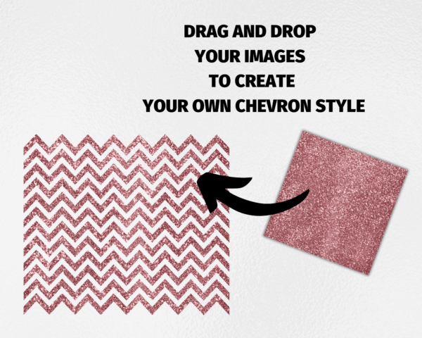 Chevron Frame Zig Zag Canva Frame Stripes, Digital, Chevron, Chevron Photo Frame, Drag & Drop, Instant Download, Zig-Zag Chevron Pattern