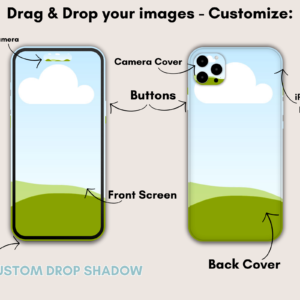 iPhone Mockups Canva Template, Smartphone Mockups, iPhone 15, iPhone 14, iPhone Case Mock up, Sublimation iPhone, Camera Cover, Screen, Blank Phone - Image 2