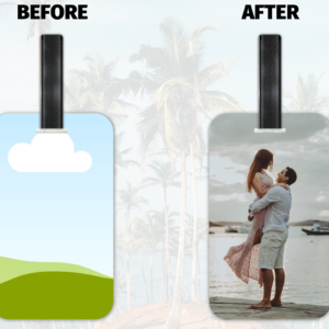 Luggage Tags Mockup Canva,Sublimation Luggage Tags Personalized, Leather Strap, Canva Custom, Baggage, Blank Tag, Bag Tag Baggage Label Template