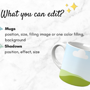 Mug Mockup Canva 11oz Template, Coffee Mug Mockup, Cup Mockup, Front, Back, Ceramic, White Custom Drag & Drop, Background, Instant Download