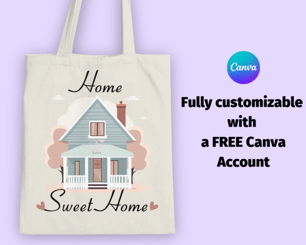 Canvas Bag Mockup, Mockup Tote bag, Canva Template