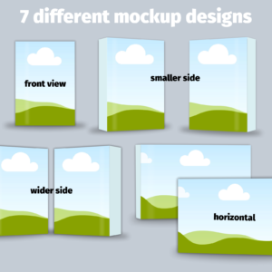 Box Mockup Canva Template, Product Box Mockup Display, DIY Box template, Software Box Blank Box Packaging Mailing Box Brand Packaging Mockup