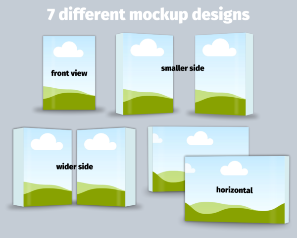 Box Mockup Canva Template, Product Box Mockup Display, DIY Box template, Software Box Blank Box Packaging Mailing Box Brand Packaging Mockup