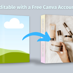 Box Mockup Canva Template, Product Box Mockup Display, DIY Box template, Software Box Blank Box Packaging Mailing Box Brand Packaging Mockup