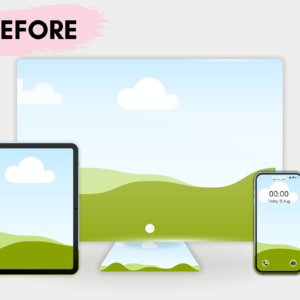 Device Mockups Canva Template Editable Blank Devices Templates iPhone iPad iMac Smartphone Tablet Computer Mockups Canva
