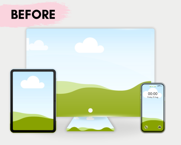Device Mockups Canva Template Editable Blank Devices Templates iPhone iPad iMac Smartphone Tablet Computer Mockups Canva