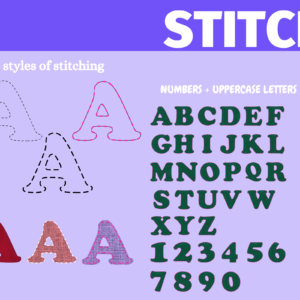 Canva Alphabet Letters CANVA LETTERS BUNDLE Canva Frame Template Doodle Faux Embroidery Handwriting Varsity