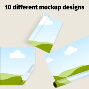 Wrapping Paper Mockup, Gift wrap mockup, Gift Mockup, Gifting, Canva Template