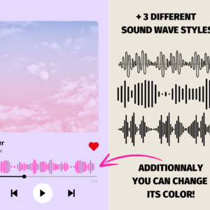 Music Player Canva Template, Song Player, Audio Player Music Player Template, Audio Design, Canva Mockup, Sound Waves Art, Album Cover Design, Media Player Mockup, Audio Visual Art, Creative Design, Podcast Artwork, Music Merch Design, T-Shirt Design Inspo, Digital Art Template