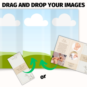 Trifold brochure mockup, Canva Template, A4 size, trifold pamphet, brochure display, canva mockup, flyer mockup, trifold program, invitation