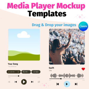 Music Player Canva Template, Song Player, Audio Player Music Player Template, Audio Design, Canva Mockup, Sound Waves Art, Album Cover Design, Media Player Mockup, Audio Visual Art, Creative Design, Podcast Artwork, Music Merch Design, T-Shirt Design Inspo, Digital Art Template