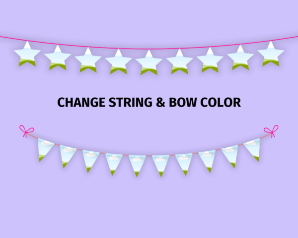 Bunting Canva, Garland Canva Frame Template, Bunting Sublimation, Drag & Drop, Bunting Clipart, Bunting Flags, Bunting Banner, Editable