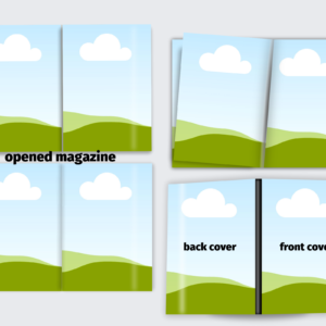 Magazine Mockup, A4 Magazine Mockup Template, Digital Magazine Mockup, Canva Magazine Template, Magazine Cover, Magazine Pages, Spread, Open, Ad, Folded