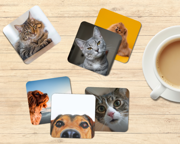 Coaster Mockup Canva Template, Custom Coaster Mockup, Round Coaster, Square Coaster, Sublimation Coaster Template, Digital, Editable, DIY