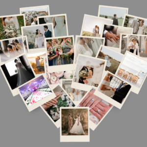 Set of Heart Canva Frames, Photo Collage Heart Frames, Photography Heart Shaped Picture Collage, Heart Collage Canva Picture, Love Romantic Collage