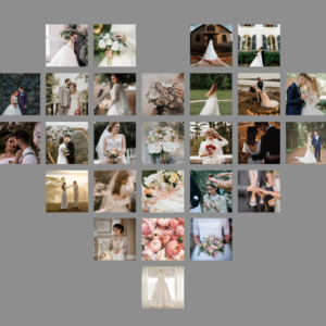 Heart Canva Frames, Photo Collage Heart Frames, Photography Heart Shaped Picture Collage, Heart Collage Canva, Love Collage Romantic - Image 4