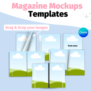 Magazine Mockup, A4 Magazine Mockup Template, Digital Magazine Mockup, Canva Magazine Template, Magazine Cover, Magazine Pages, Spread, Open, Ad, Folded