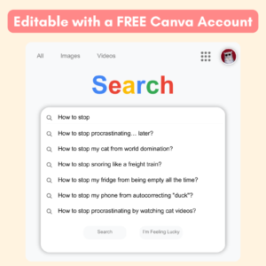 Google Search Mockups, Search Engine Mockup, Canva Template, Browser Digital Mockup, Editable Search Results, Search Bar Search Page Mock up