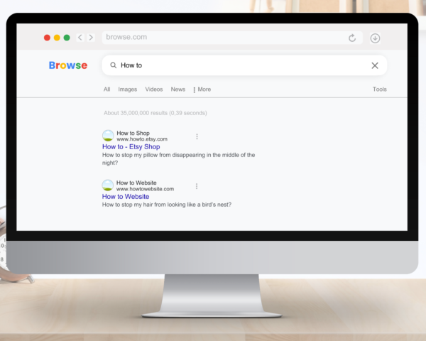 Search Engine Mockup, Canva Template, Browser Digital Mockup, Editable Search Results, Search Bar Search Page Mock up - Image 7