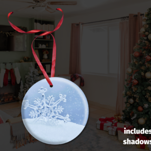 Ornament Mockups, Christmas Tree Ornaments, Sublimation Mockup, Round, Star, Heart Ornament, Ceramic, Canva Mockup Template, Xmas Decor Ball