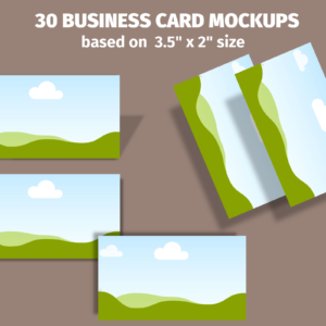 Business Card Mockups Canva, 30 Visit Card Mockup, Name Card, Mockup Template, Blank Card Mockup, Digital Business Card, 3.5 x 2