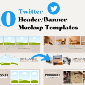 10 Twitter Banners | Twitter Banner Mockup Template | Twitter Cover Picture | Customizable w/ Canva Twitter Banner Profile Pic | X Banners