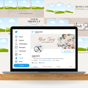 Twitter Banners | 10 Twitter Banner Mockup Template | Twitter Cover Picture | Customizable w/ Canva Twitter Banner Profile Pic | X Banners - Image 4
