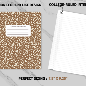 Leopard Composition Notebook, College Ruled Notebook, Animal Print Notebook, Stylish Notebook, Bold Stationery, Trendy Notebook, Leopard Print Journal, Composition Notebook for School, Durable Notebook, Writing Journal, Professional Notebook, Creative Writing Notebook, Office Supplies, School Supplies, Cute Stationery, Wild Print Notebook, Animal Print Stationery, Leopard Design Notebook, Notebooks for Students, Personal Journal